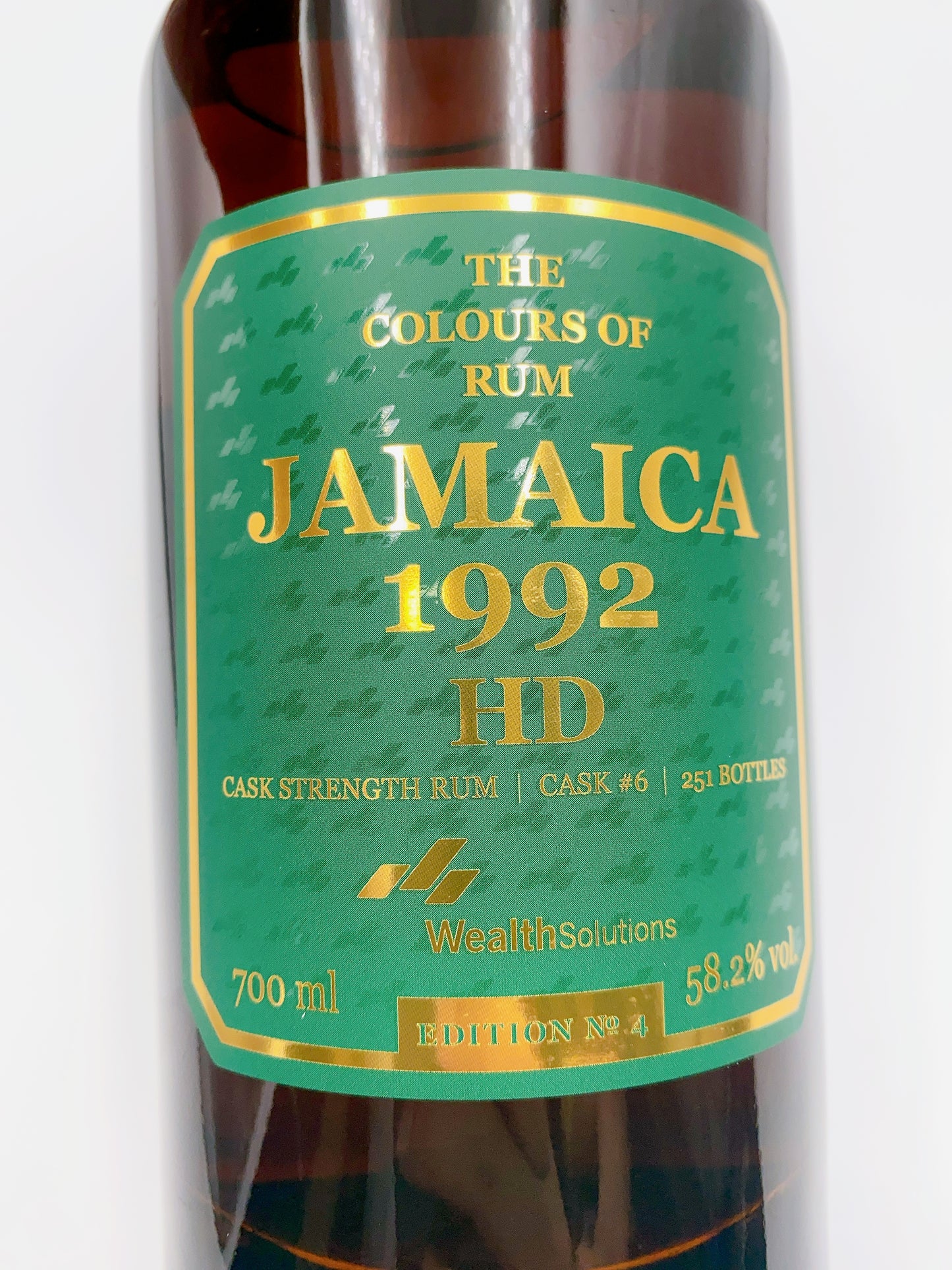 【29年の超熟ジャマイカラム。ハーブ、グリーンオリーブ、カモミール、ゴム】カラーズ・オブ・ラム ジャマイカ ハンプデン #4 1992 29年 58.2%【700mlボトル】